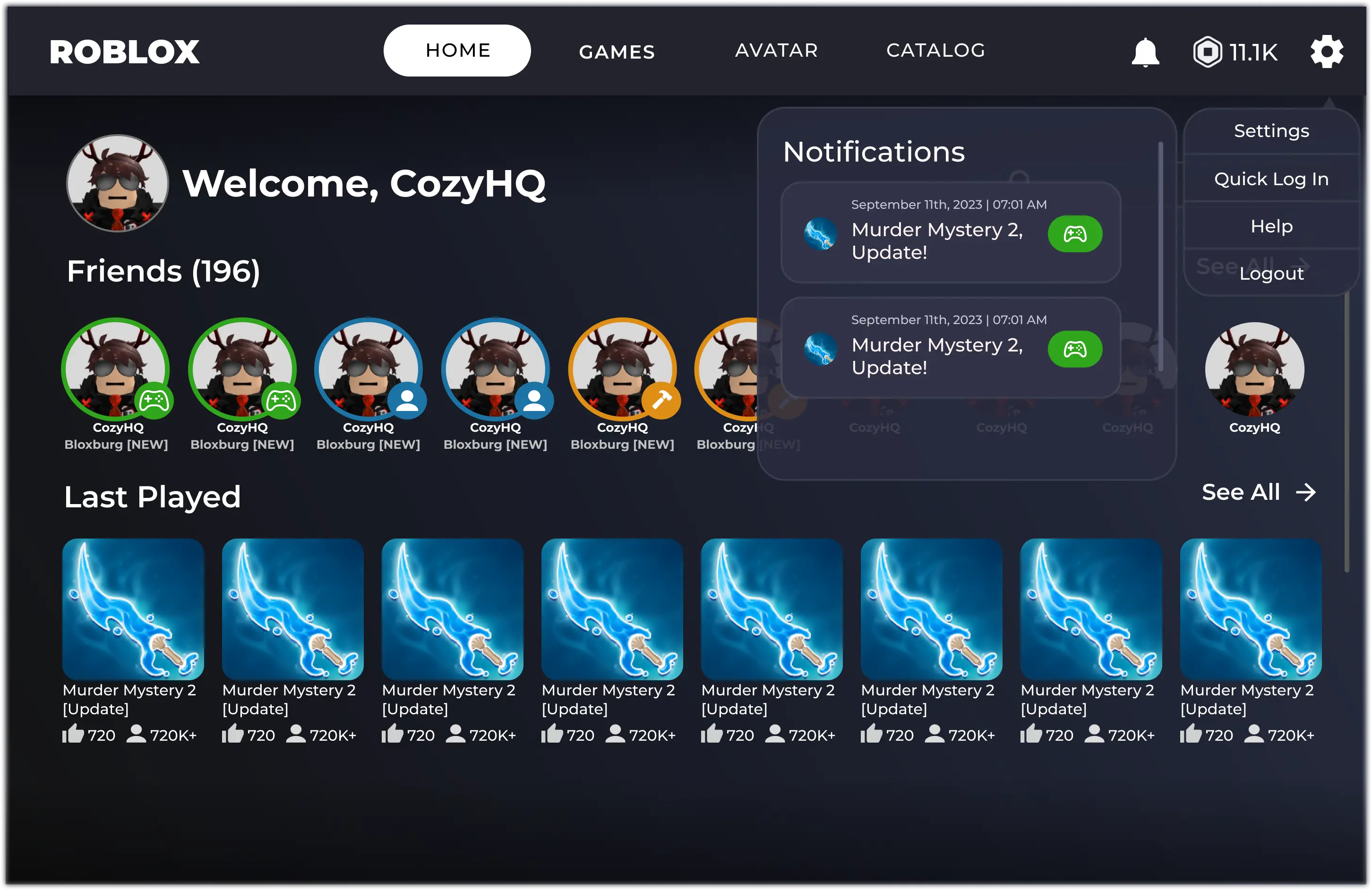 Roblox Interface Redesign Home